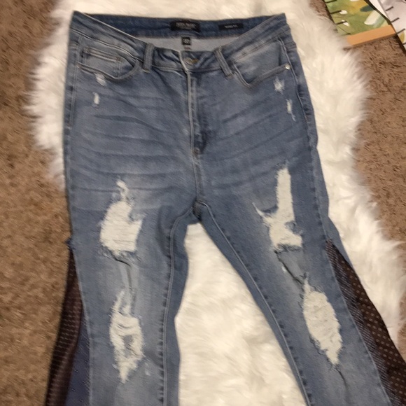 Judy blues. 13/31 . handmade tie pants with distress - Picture 3 of 9